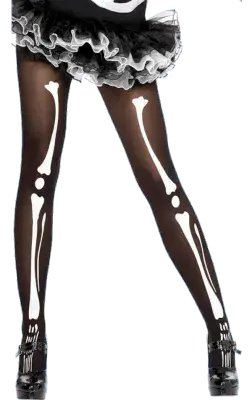 Black and White Skeleton Bone Tights