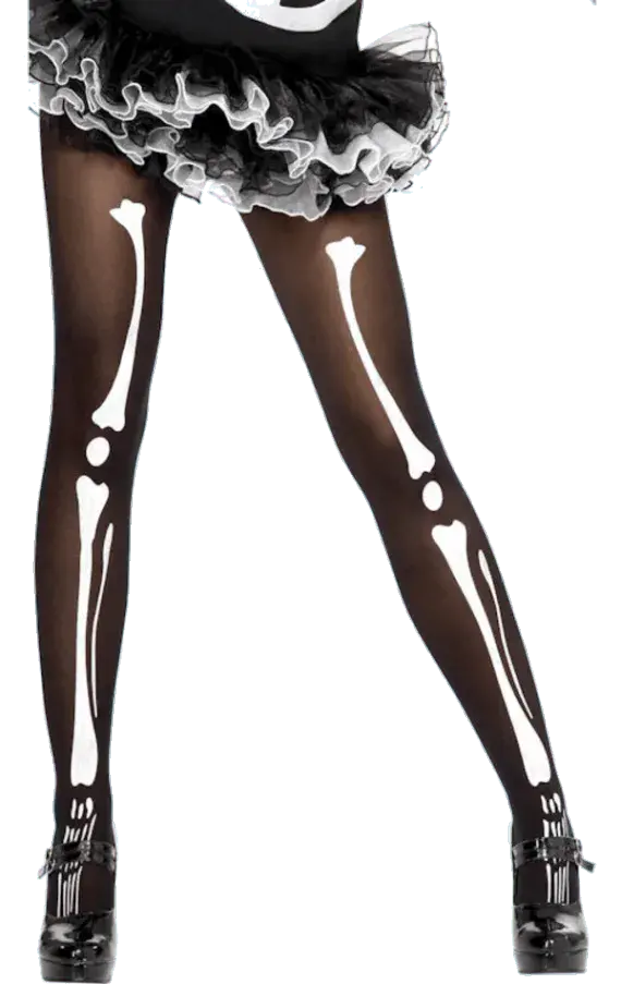 Black and White Skeleton Bone Tights