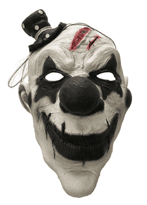 Black Hat Clown Mask