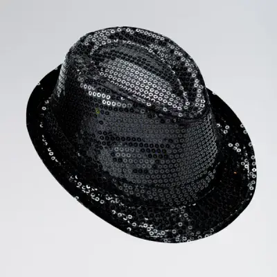 Black Sequin Trilby