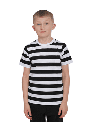 Children's Black and White Stripe T-Shirt