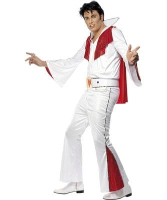 Elvis Costume, White & Red