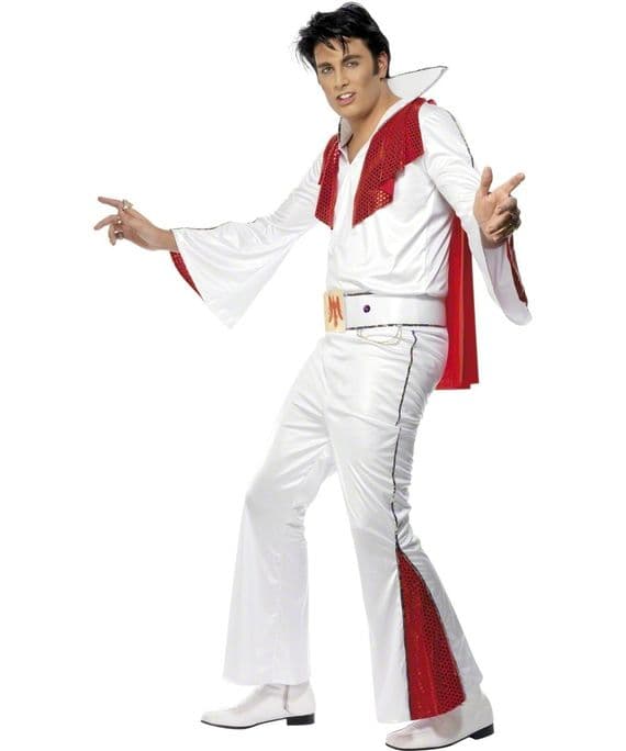 Elvis Costume, White & Red