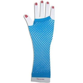 Fishnet Gloves (Blue)