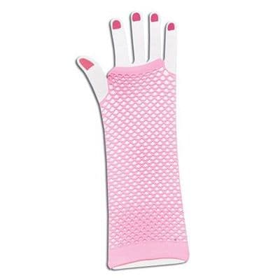 Fishnet Gloves (Pink)
