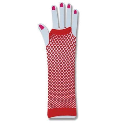 Fishnet Gloves (Red)