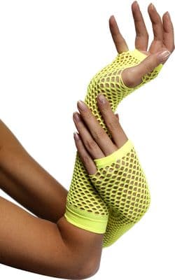 Fishnet Gloves (Yellow)