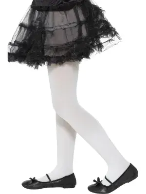 Kids Opaque Tights White