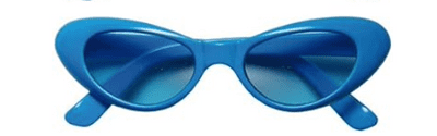 Neon Cat-Eye Glasses (Blue)