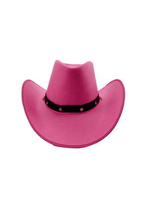 Pink Felt Studded Cowboy Hat