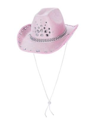 Rhinestone Cowboy Hat  (Baby Pink)