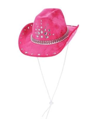 Rhinestone Cowboy Hat (Hot Pink)