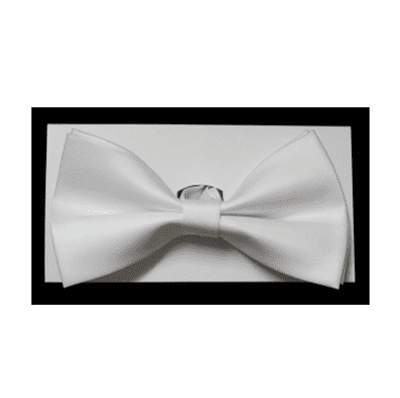 Satin Bow Tie (White)