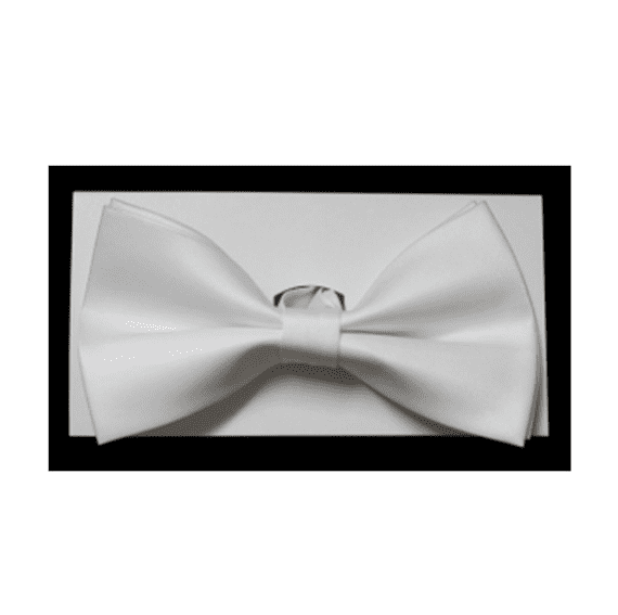 Satin Bow Tie (White)