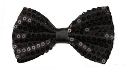 Sequin Bow Tie (Black)