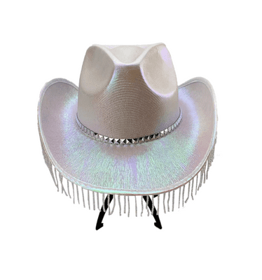 White Glitter Rhinestone Cowboy Hat
