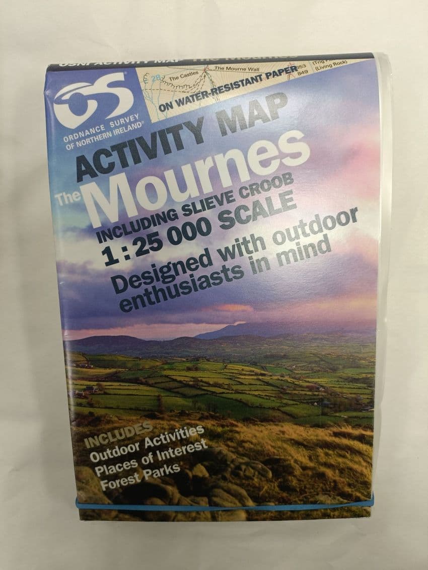 Activity Map The Mournes Inc Slieve Croob - Laminated 1 : 25 000 Scale