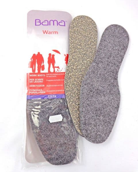Bama Warm Insole / Womens Felt Insoles/ Moisture protection
