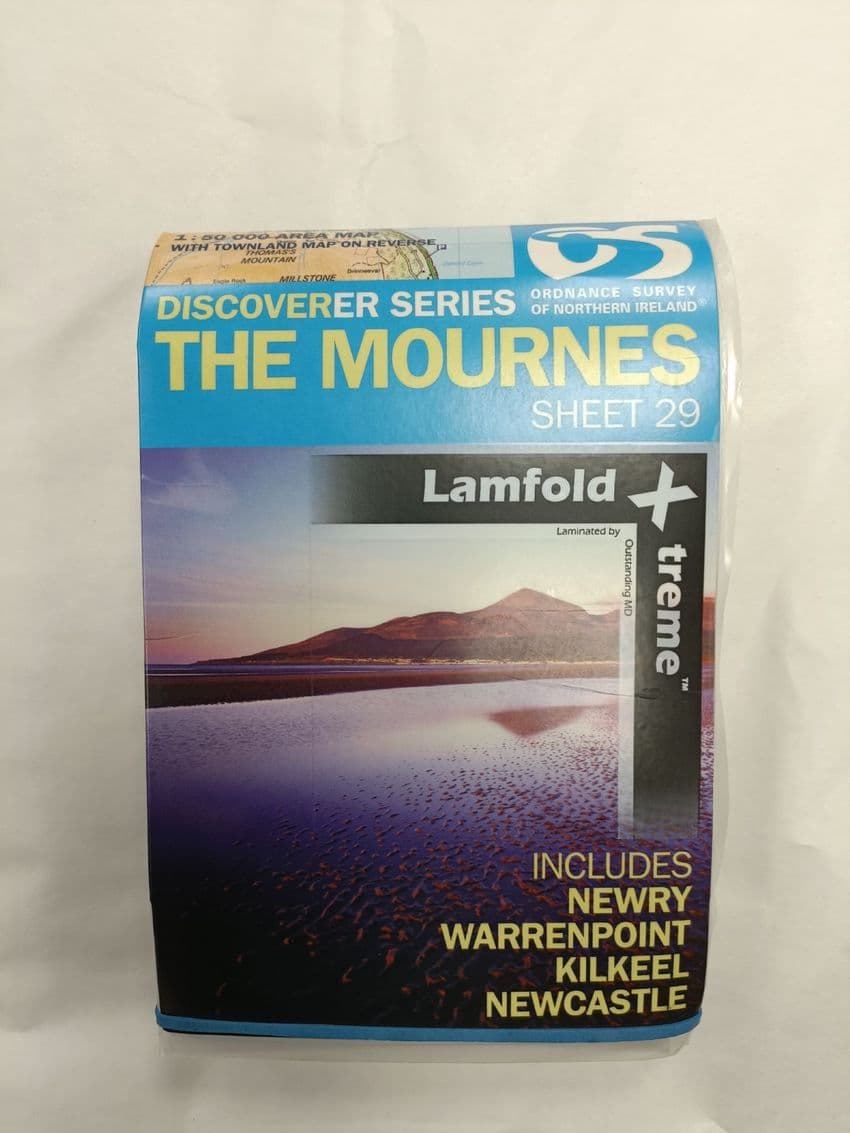 Discoverer Series The Mournes - Laminated - Sheet 29 -  1 : 50 000 Scale