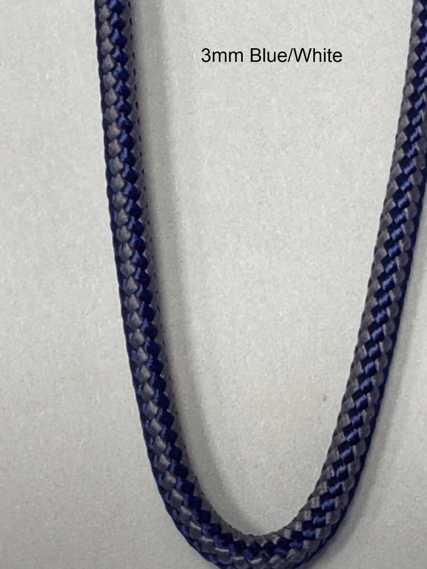 DMM 3mm Accessory Cord - MINIMUM ORDER IS 2 METRES - Blue/White