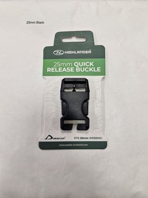 Highlander Quick Release 25mm Buckle-Black Plastic