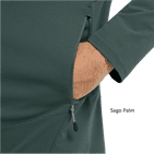 Jack Wolfskin Mens Ridge Hike Hooded Mid Layer Full Zip Fleece Jacket