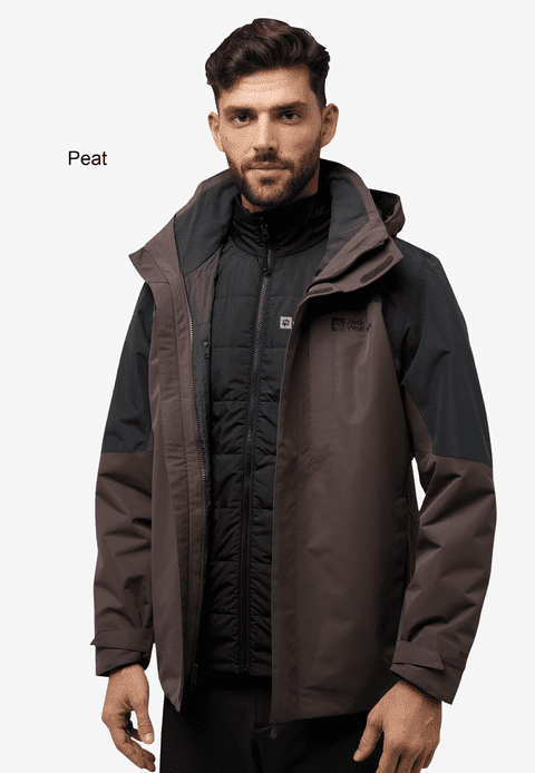 Jack Wolfskin Mens Romberg 3 In 1 Waterproof Jacket