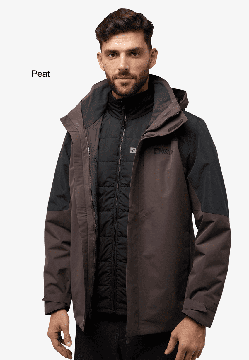 Jack Wolfskin Mens Romberg 3 In 1 Waterproof Jacket