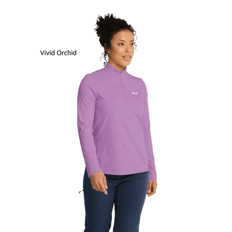 Jack Wolfskin Womens Trail Half Zip Long Sleeve Top