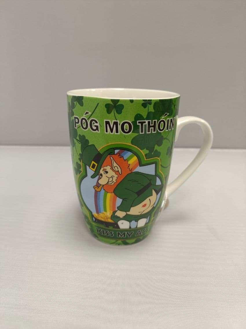 Liffey Artefact Irish Ceramic Mug - Pog Mo Thon