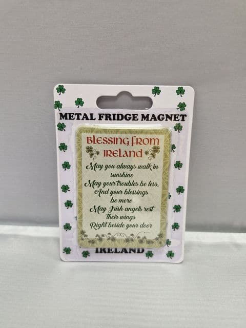 Liffey Artefacts - Blessing From Ireland Metal Fridge Magnet
