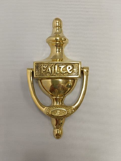 Liffey Artefacts Failte Brass Door Knocker