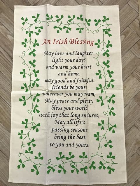 Liffey Artefacts Irish Tea Towel - An Irish Blessing