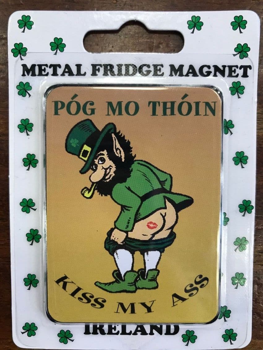 Liffey Artefacts - Pog Mo Thoin -  Irish Metal Fridge Magnet