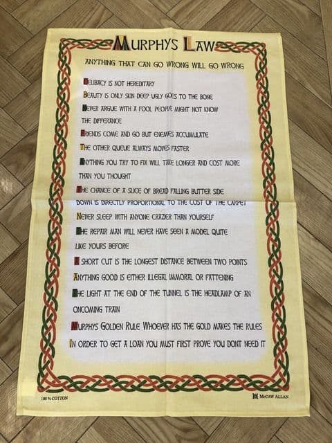 Murphys Law Cotton Tea Towel