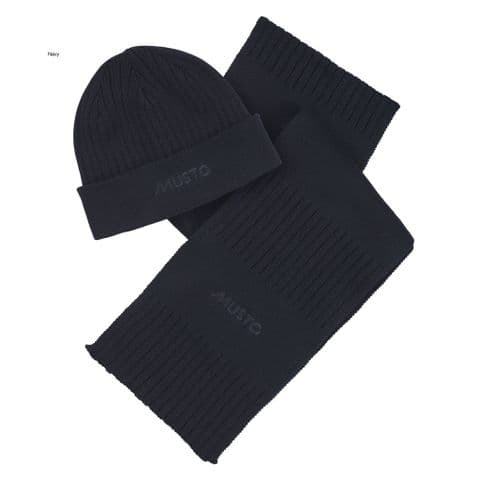 Musto Unisex Marina Beanie & Scarf Gift Set in Gift Box