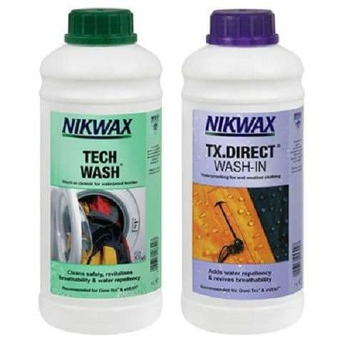 Nikwax Tech Wash / TX Direct Wash-in - Cleaner and Reproofer - 1 Litre