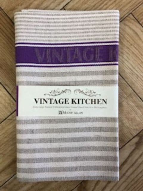 Samuel Lamont Vintage Kitchen XL Tea Towel-Natural Unbleached Linen Union Glass Cloth