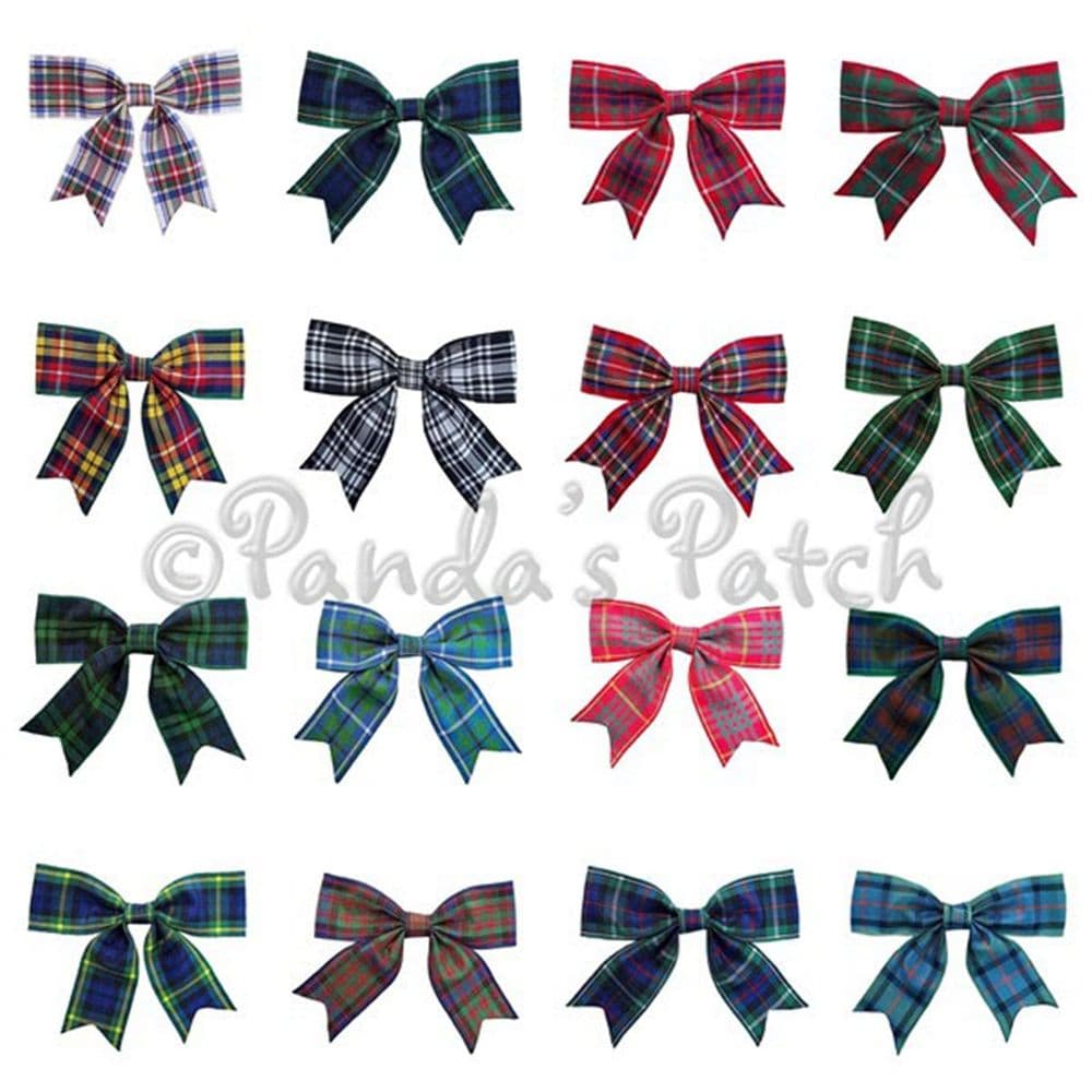 25mm Tartan Ribbon Bows