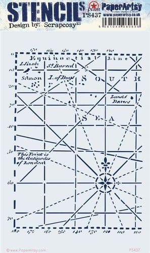 437 PA Stencil - Large Size {by Scrapcosy}