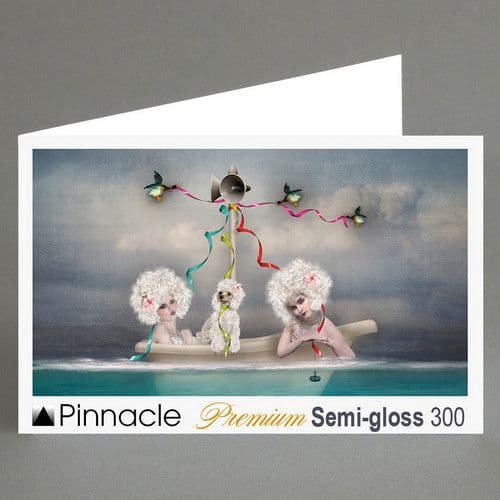 A5 Landscape Blank Pinnacle Premium SEMIGLOSS 300gsm Inkjet Greeting Card