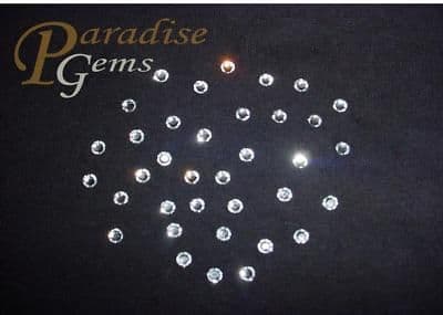 72 Swarovski 2028 CLEAR CRYSTAL Hotfix Flatback Rhinestones SS20 Iron on 5mm