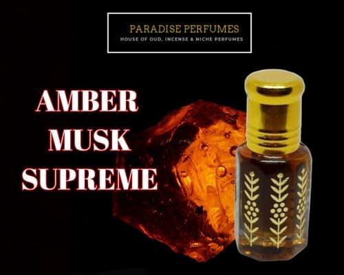 Amber Musk Supreme 3ml - Arabian Mukhallat Perfume Oil (Indian Red Musk Rich) Artisan Parfum by PPG