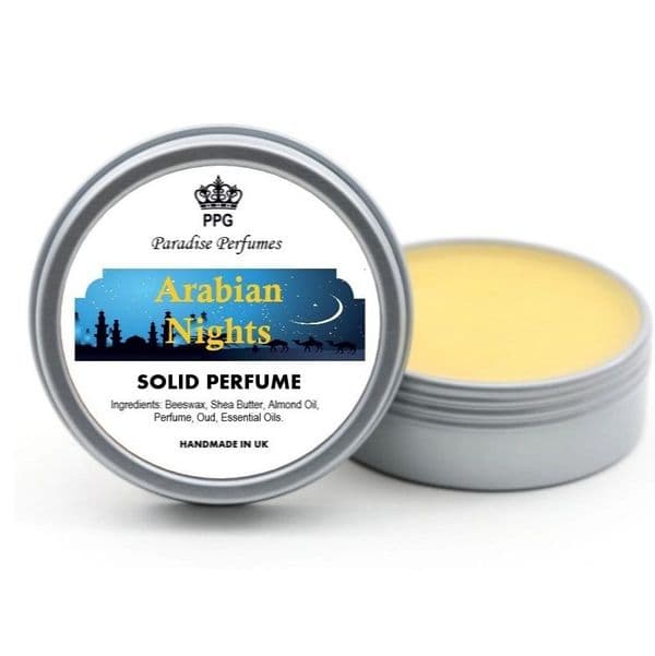 Arabian Nights Natural Solid Perfume by Paradise Perfumes Fragrance Balm 15ml