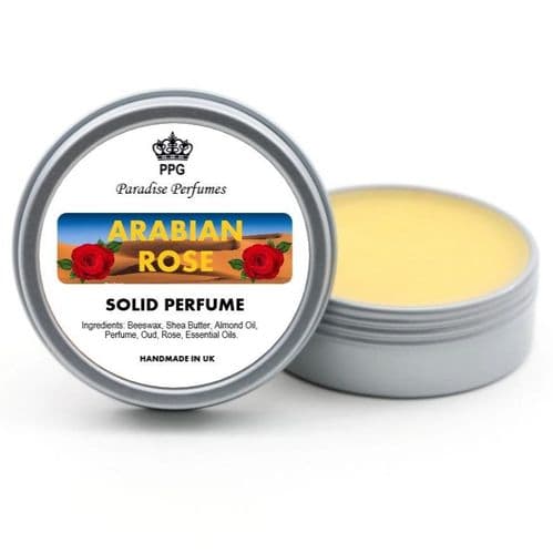 Arabian Rose Natural Solid Perfume by Paradise Perfumes Rich Fragrance Balm 15ml