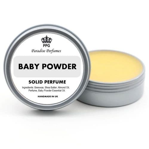 Baby Powder Natural Solid Perfume by Paradise Perfumes Fragrance Scent Balm 15ml