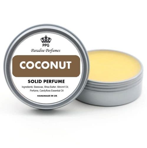 Coconut Natural Solid Perfume by Paradise Perfumes Fragrance Balm 15ml