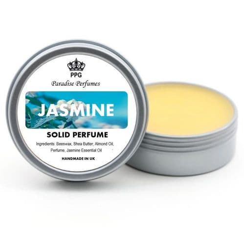 Jasmine Natural Solid Perfume by Paradise Perfumes Fragrance Balm Scent 15ml