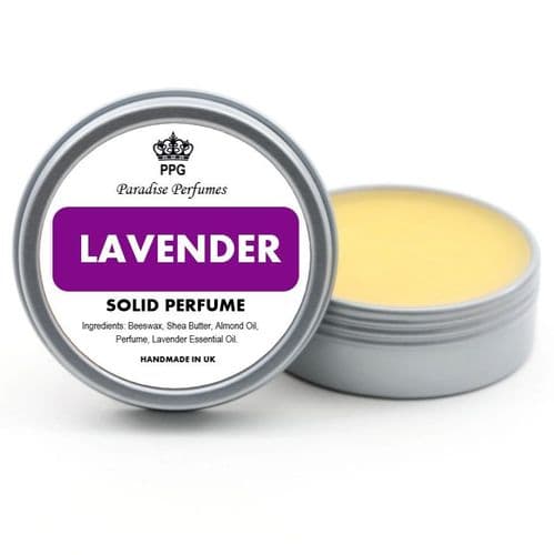 Lavender Natural Solid Perfume by Paradise Perfumes Rich Fragrance Balm 15ml