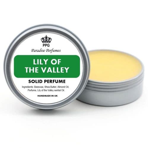 Lily of the Valley Natural Solid Perfume by Paradise Perfumes Fragrance Balm